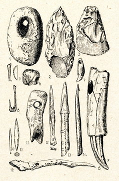 Maglemosian culture artefacts