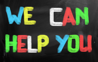 We Can Help You Concept