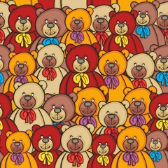 vector illustration with seamless bears