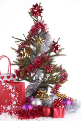 christmas fir and presents