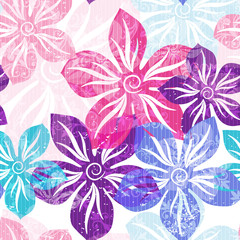 Fototapeta na wymiar Seamless floral gentle pattern