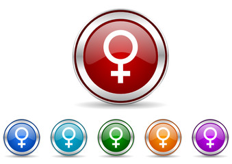 female icon vector set