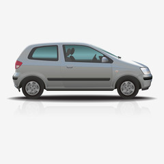 separate image: little city car is silver