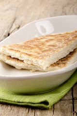 warm pancake in a small bowl