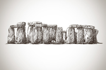 Stonehenge. Vector drawing. UK Landmark.