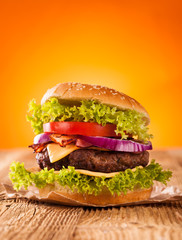 Fresh hamburger