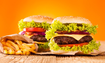 Fresh hamburgers