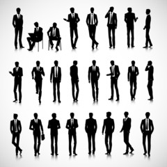 Silhouettes of business men