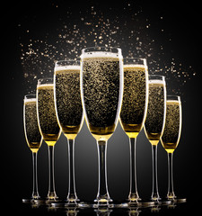 Glasses of champagne