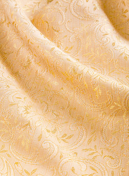 Gold Damask With A Shiny Floral Pattern