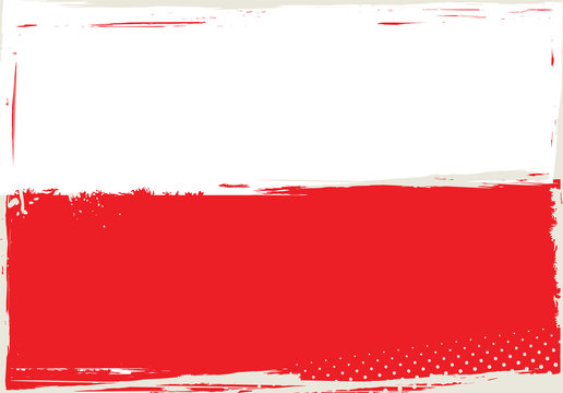 Fototapeta Grunge flag of Poland