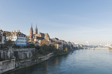 Basel, historische Altstadt, Rhein, Rheinbrücke, Schweiz