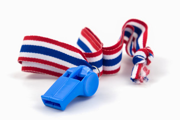 whistle on white background