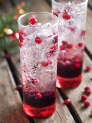 Refreshing red cocktail