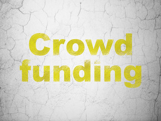 Obraz premium Business concept: Crowd Funding on wall background