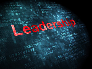 Finance concept: Leadership on digital background
