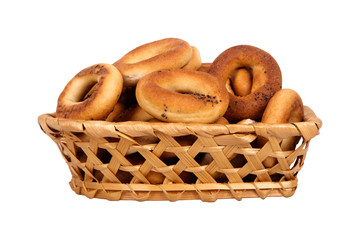 basket with dry bread-ring