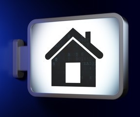 Business concept: Home on billboard background