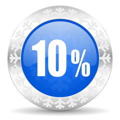 10 percent christmas icon