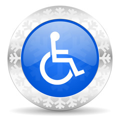 wheelchair christmas icon