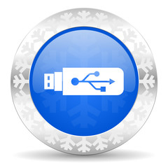 usb christmas icon