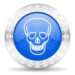 skull christmas icon