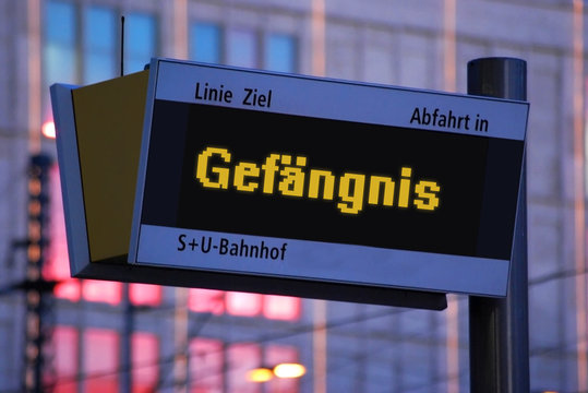 Anzeigetafel 1 - Gef&auml;ngnis