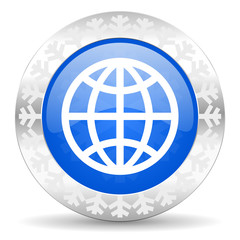 earth christmas icon