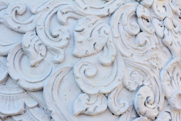 texture of Stucco pattern white color wall