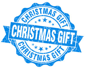 Obraz premium christmas gift blue grunge seal