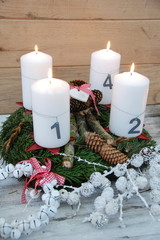 vierter Advent - Adventskranz