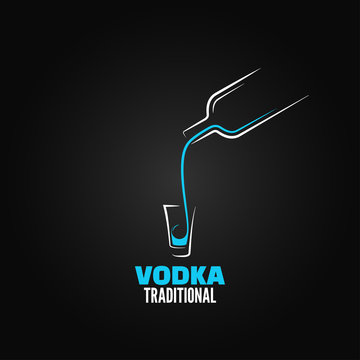 vodka shot glass bottle design background
