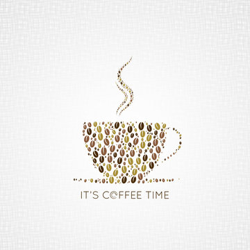 coffee cup beans design background