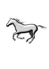 Pferd Logo Metall