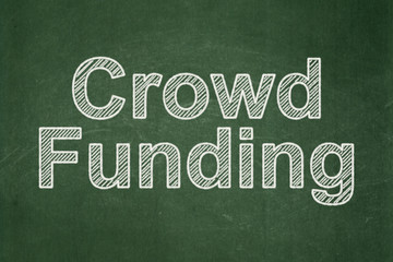 Obraz premium Business concept: Crowd Funding on chalkboard background