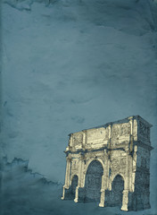 Rome view illustration