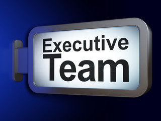 Finance concept: Executive Team on billboard background