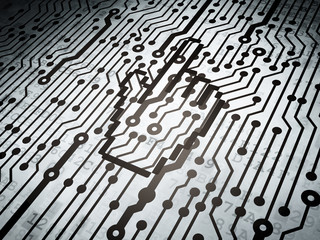 Fototapeta premium Web development concept: circuit board with Mouse Cursor