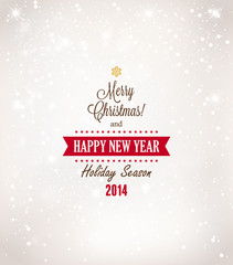 Christmas Background With Typography