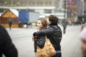 Tourist couple in the city