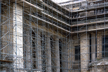 Restoration of antique columns.