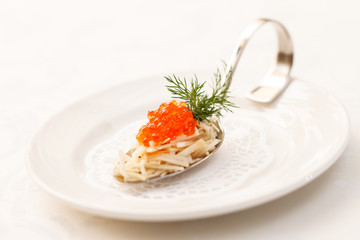 appetizer with caviar