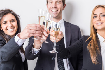 Business Team Toasting at Office