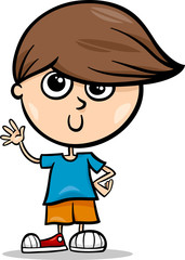 cute little boy cartoon illustration