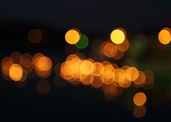 abstract background of blurred warm lights