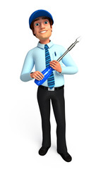 service man with Screw Driver