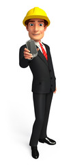 Engineer with mobile