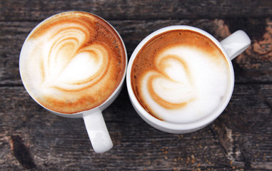 two cups of coffee cappuccino - 59040679
