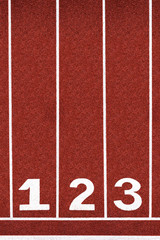 Running track with number 1-4, abstract, texture, background.