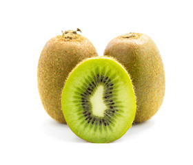 kiwi fruit isolated on white background.